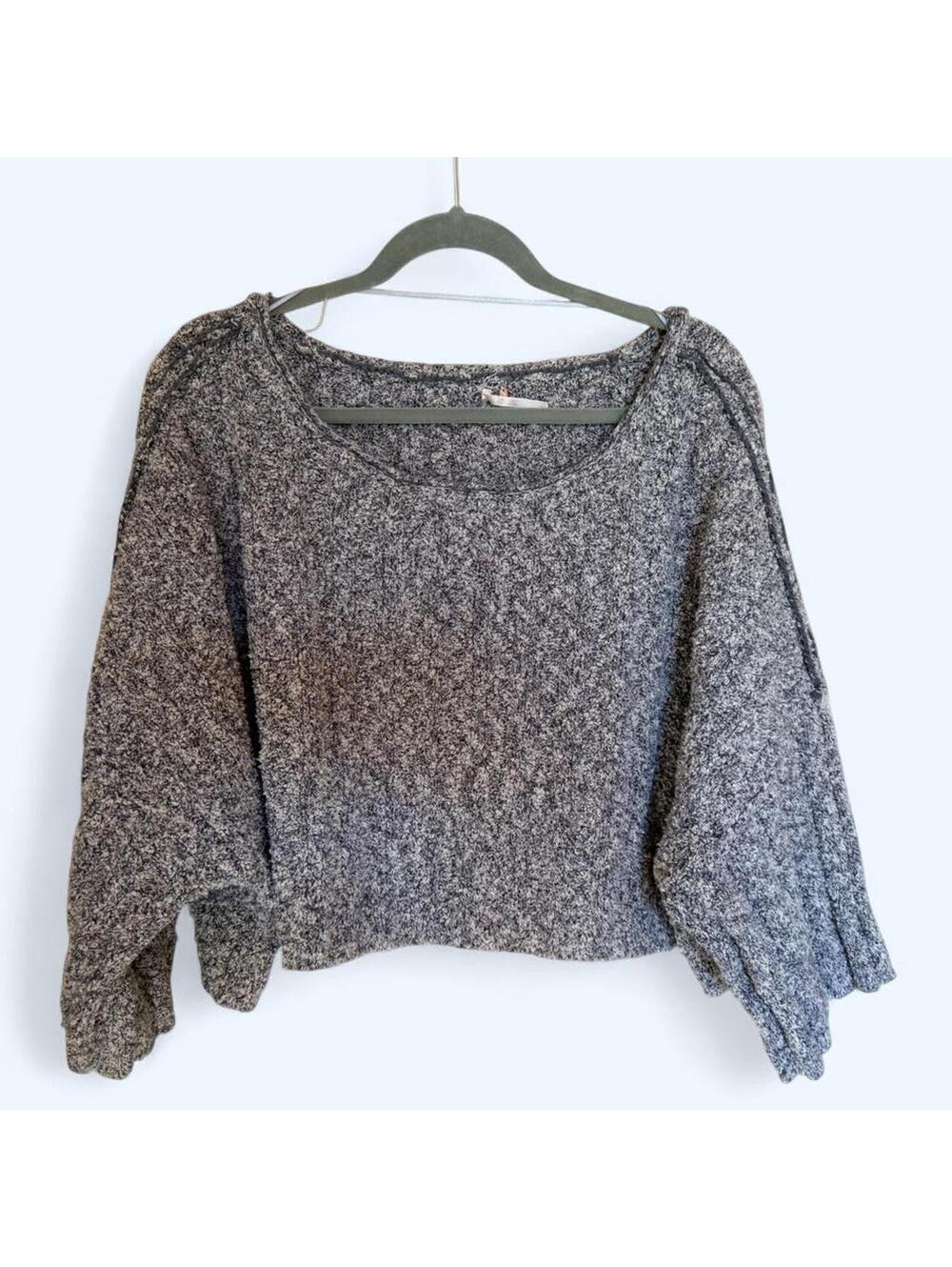 Blue and white sweater with relaxed fit